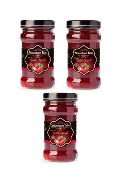 Abdurrahman Tatlıcı Çilek Reçeli Cam Kavanoz 3 Adet X 380 gr