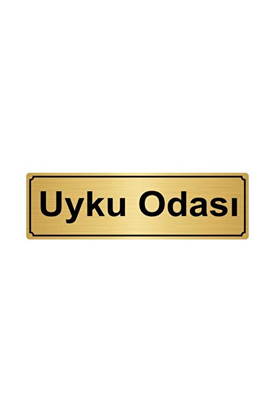 Özarslan Dizayn لوحة توجيه لغرفة النوم مقاس 5 سم × 20 سم معدنية ذهبية اللون