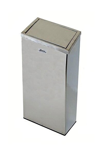 Arı Metal 1333 Dikdörtgen Kapaklı 30 Lt Paslanmaz Çöp Kovası