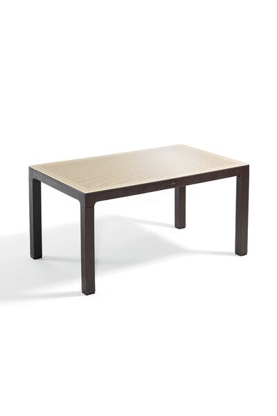 Novussi Seginus 6'lı Bahçe Takımı Camlı Set - Kahve/cappucino