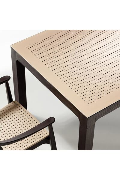Novussi Seginus 6'lı Bahçe Takımı Camlı Set - Kahve/cappucino