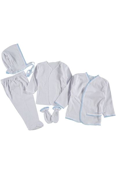 Miniworld Baby Boy 5 Piece Hospital Exit Emergency Needs Set - 135 Blue