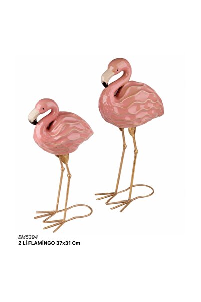 Kokosh Home 2'li Seramik Flamingo