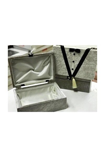 Lamazihome Damat Traş Makyaj Kadife Sandık Bohça Sandığı Çeyizlik Krem