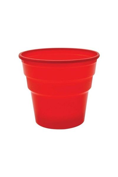 Cansüs 25 Disposable Red Plastic Cups