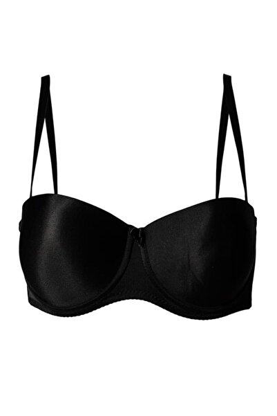 NBB 3520 Поддържан черен сутиен без презрамки