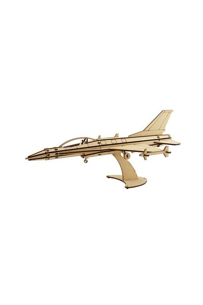 3D SERGİ 3d Wooden Jet Fighter C Model 75 Pieces