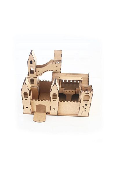3D SERGİ 3d Wooden Sleeping Beauty Castle Model 81 Pieces