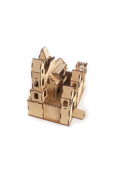 3D SERGİ 3d Wooden Sleeping Beauty Castle Model 81 Pieces