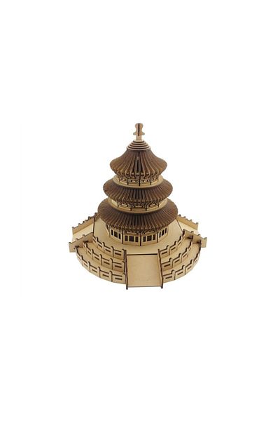 3D SERGİ 3d Wooden Temple Of Heaven Model 283 Pieces