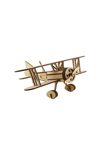 3D SERGİ 3d Wooden Curtiss Goshawk Airplane Model 50 Pieces