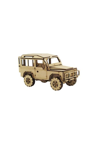 3D SERGİ 3D Wooden Lr Defender Jeep Model 131 Pieces