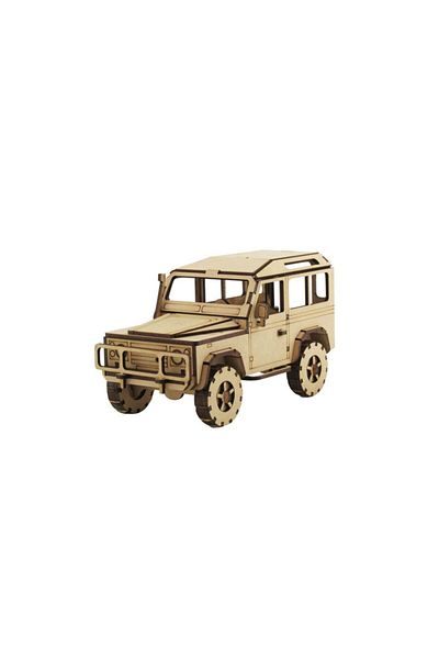 3D SERGİ 3D Wooden Lr Defender Jeep Model 131 Pieces
