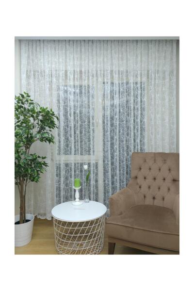 Esse Home Perdele din tul din dantelă cu model sportiv, 200x250, pliu strâns,...