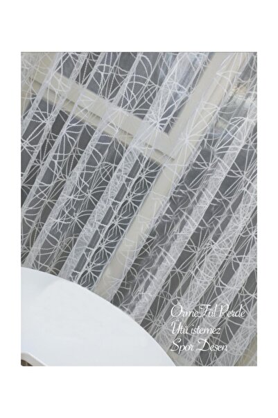 Esse Home Perdele din tul din dantelă cu model sportiv, 400x250, pliu strâns,...