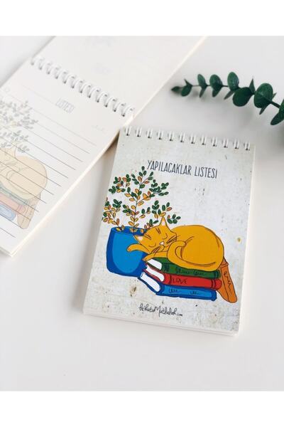 Bikutumutluluk Hediyelik - Yapılacaklar Listesi Defter Kedi