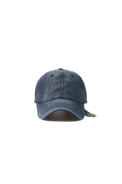3D Basic Worn Blue Hat for Men, Unisex Used