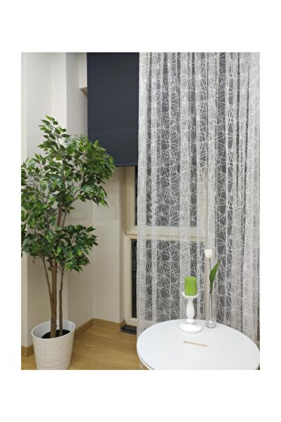 Esse Home Perdele din tul din dantelă cu model sportiv, 100x250, pliu strâns,...