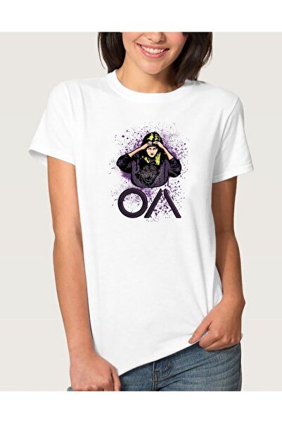 QIVI Oa Girl Splash ženska bela majica