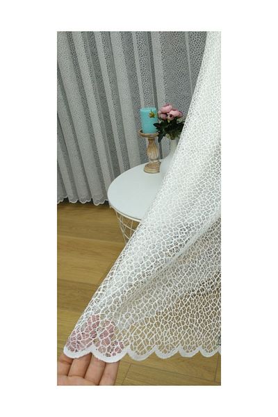Esse Home High Grading Honeycomb Knitted Tulle - 600x260, Tight Pleat, 1/3