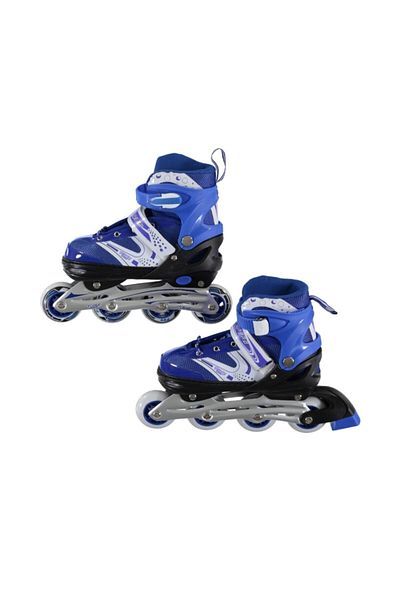 CAN 31-34 blue skates adjustable + knee pad elbow pad set
