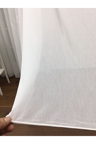 Esse Home Beyaz - Armür Dokuma Düz Tül Perde (ipeksi) Çok Dökümlü, 550x260, N...