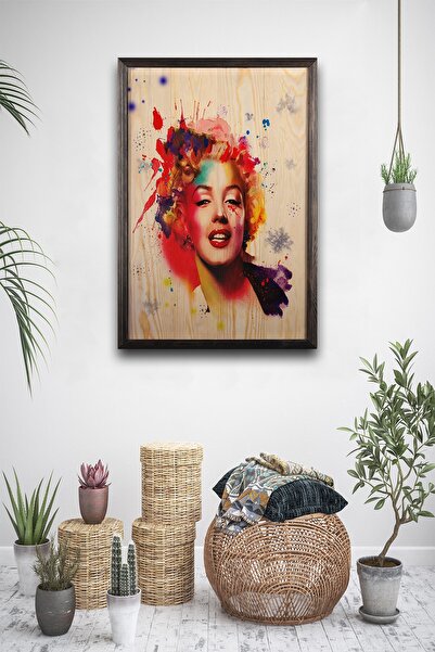 Dekoratif Ahşap Duvar Aksesuarı Marilyn Monroe XL