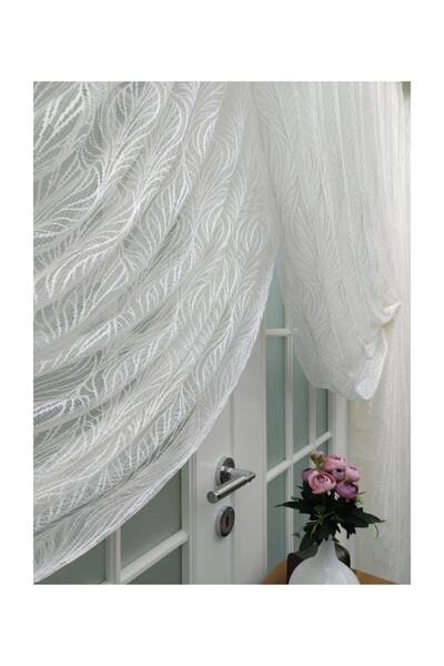 Esse Home Özel Örme Dokulu Kruvaze Tül Perde, 200x260, Kravuze, 1/4