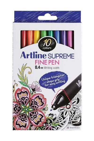 artline Supreme Fine Pen Assorted Box (10PCS)