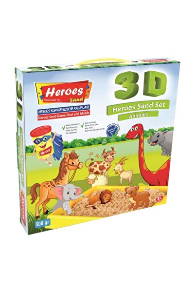 HEROES 3D Molded Forest Animals Kinetic Sand Set 500 Gr Sand-034