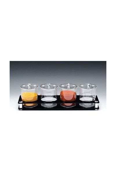 Zicco Polycarbonate Sauce Bowl Stand Spice Set 0.75 lt