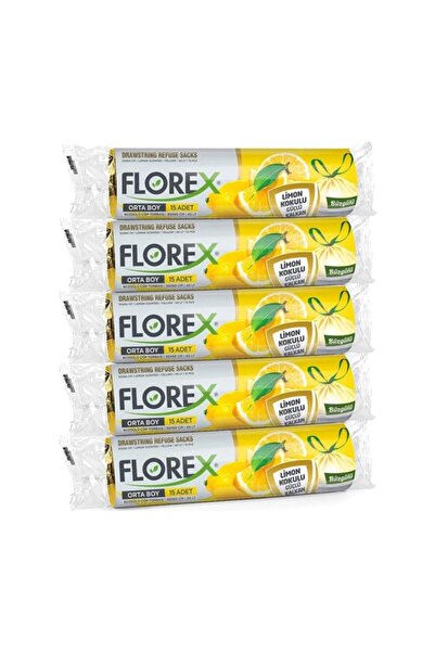 Florex Büzgülü Limon Kokulu Orta Boy 55x60 Cm 25 Rulo 250 Adet