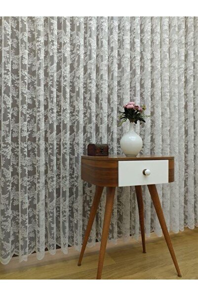 Esse Home Çiçek Desenli Fransız Dantel Tül Perde, 500x260, Sık Pile, 1/3