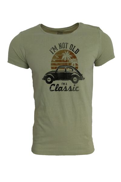 Raf Coll Μπλουζάκι Unisex με στάμπα Water Green