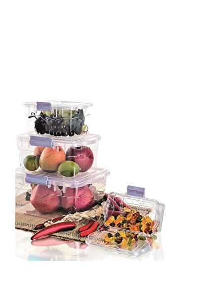 Cosiness Saklama Kabı 4 Lü Set - 750ml-1500ml-3000ml-5000ml