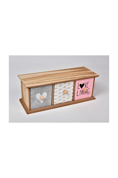 SETABIANCA 3-piece Box Set with Mini Drawers