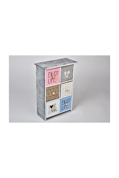 SETABIANCA Mini Box with Drawers - 3 Tiers, Pack of 6