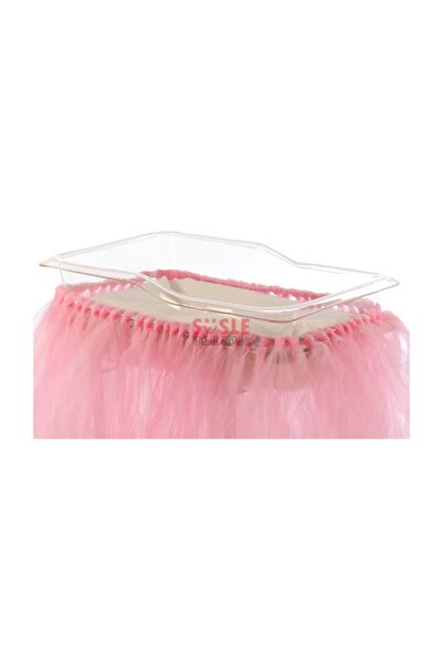 Süsle Baby Party Hastane Küvöz EteğiKristal Tüllü Pembe