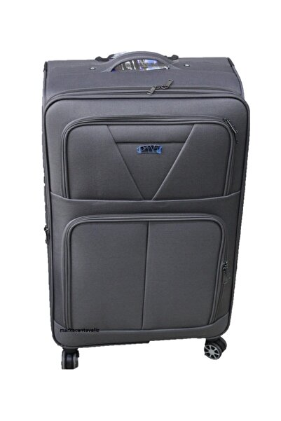 MODA Büyük Boy Valiz Lüx 4 Teker Kırılmaz Gri