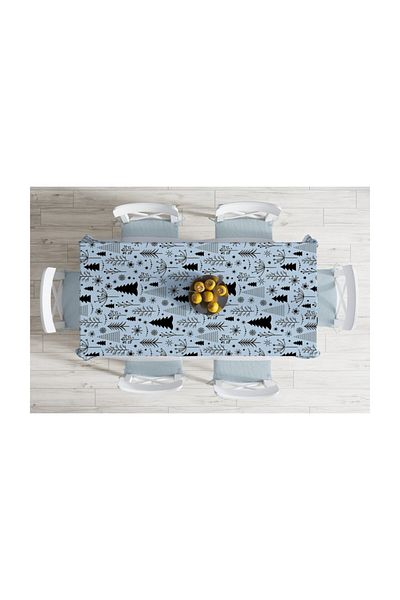 Realhomes Față de masă cu imprimare digitală cu design special, rezistentă la pete - 140 X 180 Cm