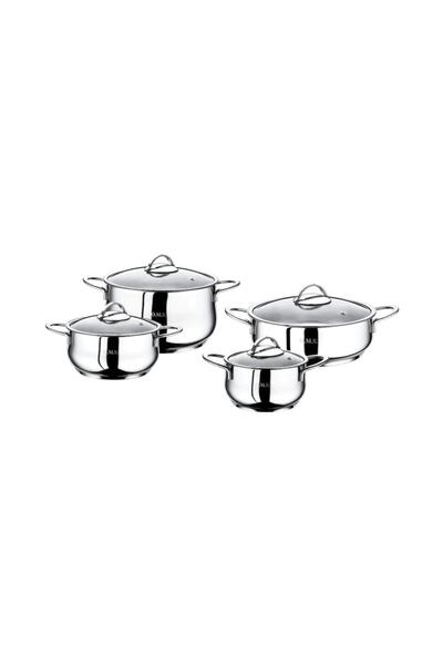 OMS Yummy 8 Piece Steel Cookware Set 1023