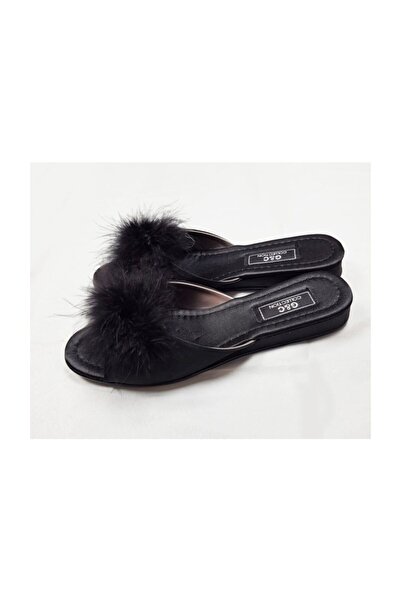 GC Women's Heelless Furry Slippers 180 Black 38