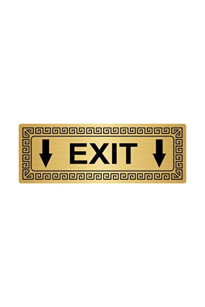 Özarslan Dizayn Exit Alta 7Cmx20Cm Metal Directional Sheet Gold Color Metal