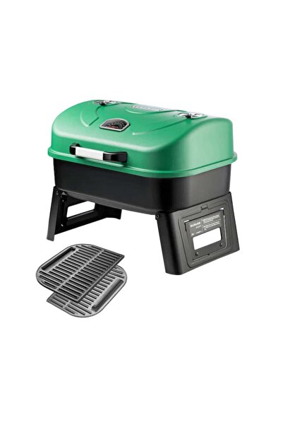 Guruss Go&grill Portatif Barbekü Ikili Döküm Set Kömürlü Mangal - Yeşil