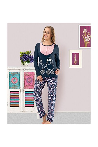Derya Kurşun Ženski komplet pidžama sa dugmićima na ovratniku 814