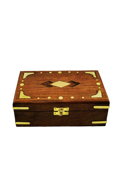 Siner Torque Large Wooden Box - Hand Embroidered