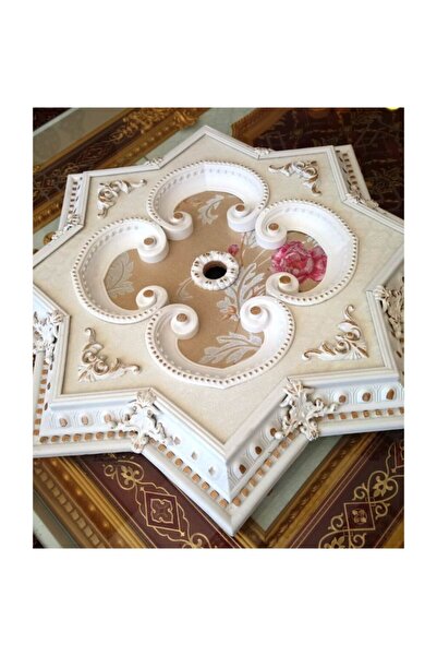 Decomarket Decogold 90 cm Yıldız Beyaz Altın Saray Tavan