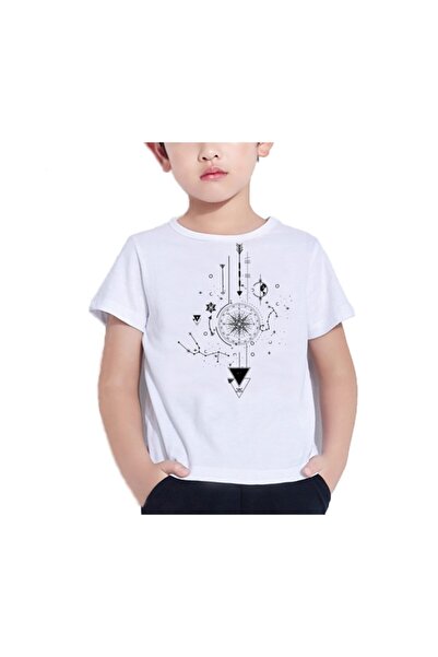 SCUBAPROMO تي شيرت كوكبة مخفي أبيض للأولاد