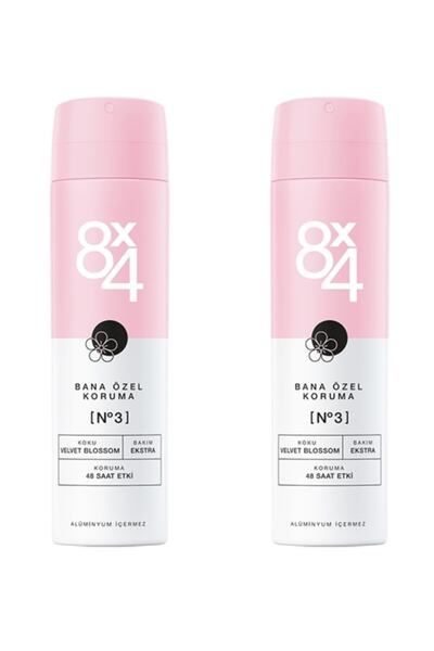 8x4 No.3 Velvet Blossom Kadın 2'li Sprey Deodorant 150 ml & Oje