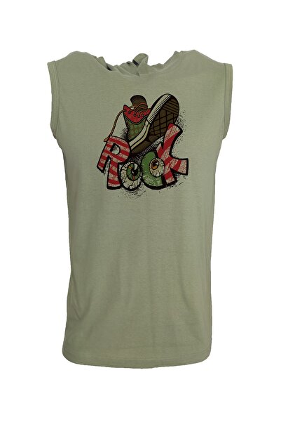 Raf Coll Unisex Štampano kapuljača bez rukava vodeno zelena T-shirt